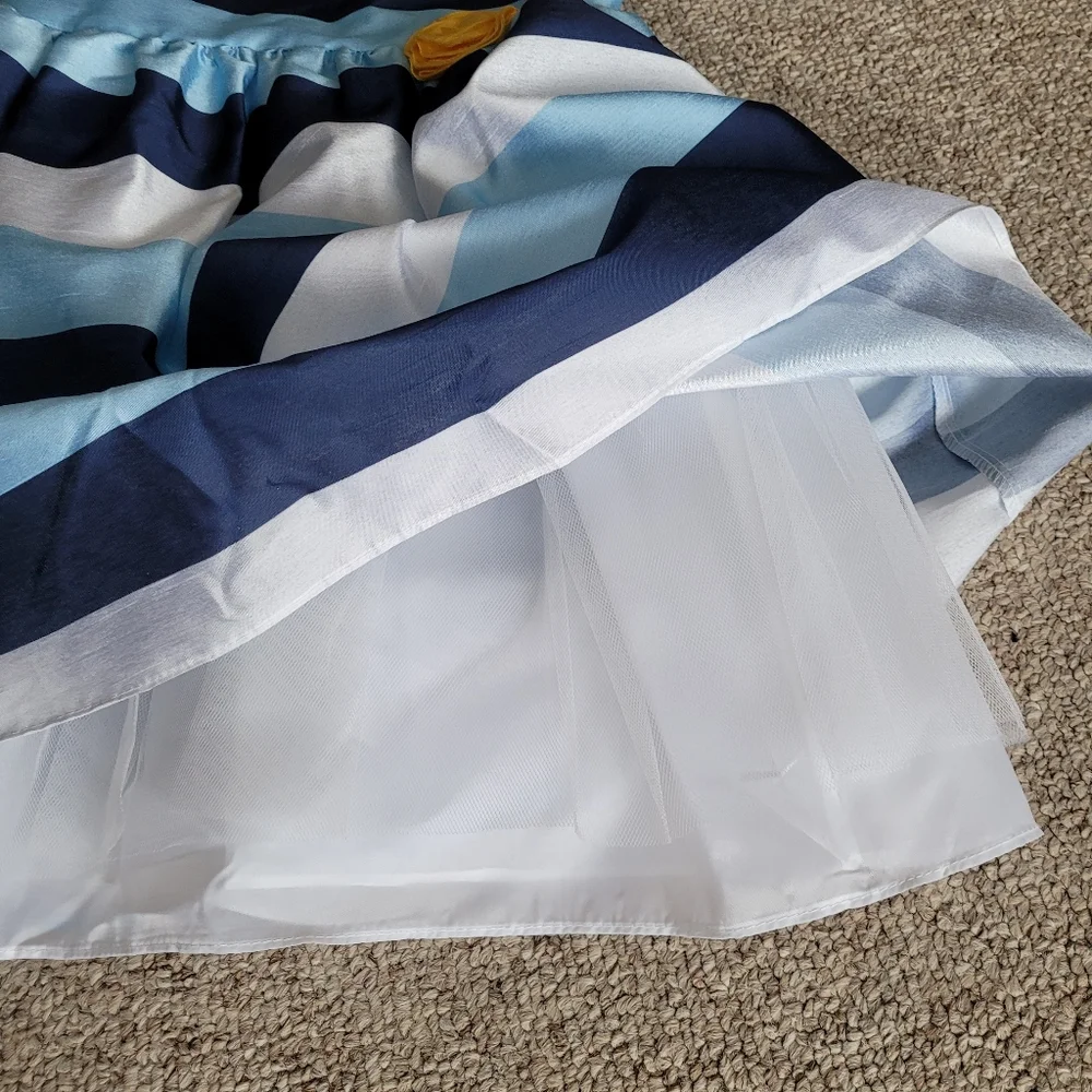 NWT Pretty As A Picture Blue and White Dress Size 12
